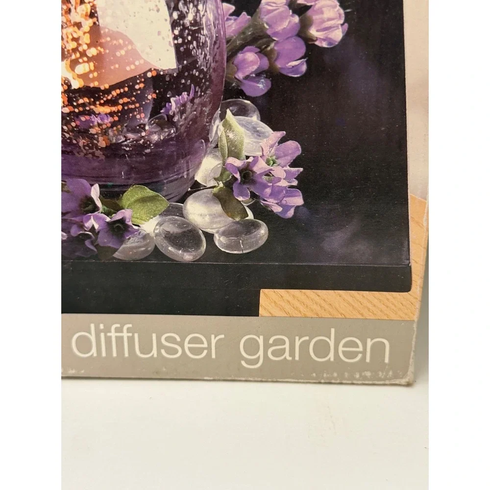 Elements Lavender Diffuser Garden Set Mercury Glass Votives Wooden Tray New
